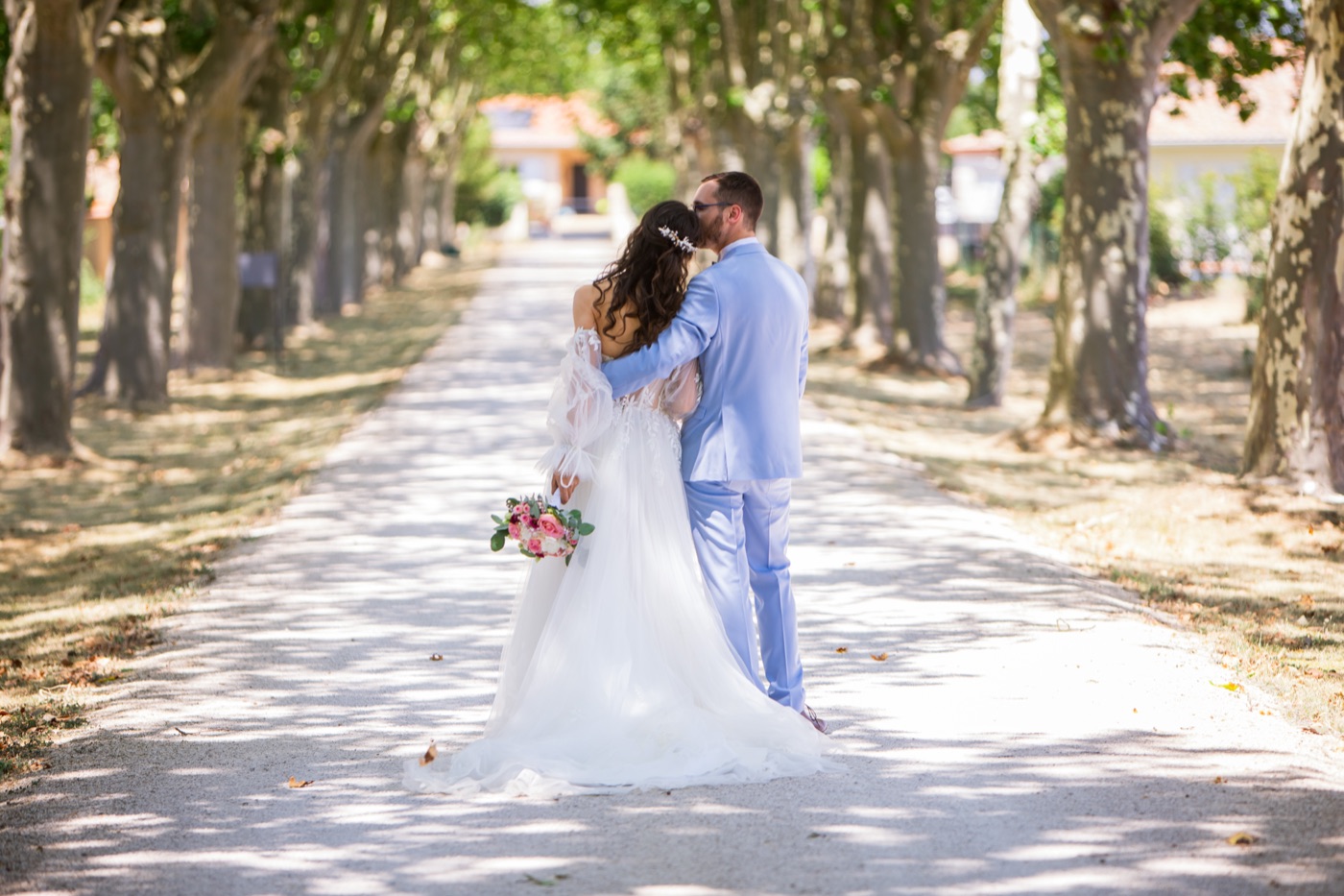 Marie et Gabriel le jour de leur mariage
